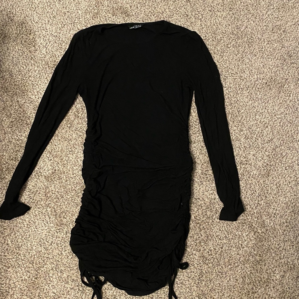 black short flattering dress